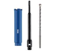 42mm x 150mm Long Diamond Core Drill Bit Set With SDS Adapter Centre Drill