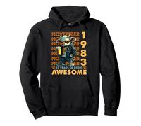 42nd Birthday Cow Legends November 1983 42 Years Old Mens Pullover Hoodie