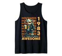 42nd Birthday Cow Legends November 1983 42 Years Old Mens Tank Top