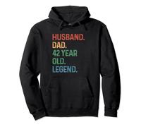 42nd Birthday Decoration Gift Husband Vintage Dad 1981 Funny Pullover Hoodie