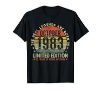 42nd Birthday The Real Legends October 1983 42 Years Old Men T-Shirt