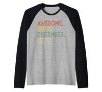 42nd Retro Vintage Birthday Awesome Since December 1979 Raglan Baseball Tee