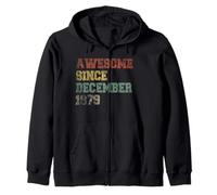 42nd Retro Vintage Birthday Awesome Since December 1979 Zip Hoodie