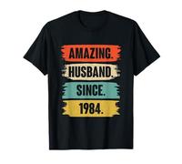 42nd Wedding Anniversary for Him Amazing Husband Since 1984 T-Shirt
