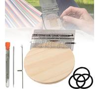 42Needles Patchmaker for Loom, Knitting Kit for Beginners, Mini Portable Patch Darning Loom Kit, Patchwork Weaving Tool Set for Quickly Sewing Repair, Sewing Craft Supplies (42 Needles)