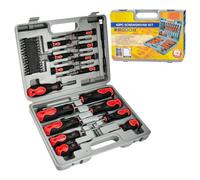 42Pc Screwdriver Bit Set In Case Tool Kit Torx Phillips Precision Slotted Garage