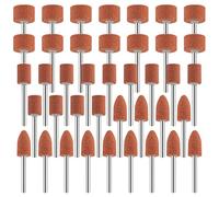 42pcs Abrasive Mounted Stone Grinding Wheel Head, Mounted Grinding Stone Set for Dremel Rotary Tool Accessories 1/8" Shank for Grinding, Polishing, Deburring