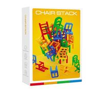 42Pcs Building Blocks Stacking Chairs Multi-Purpose Stackable Chair Balance Game Reusable Creative Educational for Family Gathering & Self Entertainment