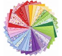 42Pcs Cotton Fabric Squares 25x25cm / 9.8 * 9.8inch for Sewing and Craft