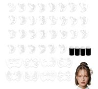 42PCS Face Paint Stencils Kit, Including 38 Stencils and 4 Sponge Finger Caps, Fun & Reusable Stencils for Kids and Face Paints, Great for Halloween Birthday Parties and Festivals Easy to Use