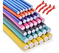 42pcs Foam Flexible Curling Rods,Heatless Hair Curlers for Long Hair with Clips, No Heat Magic Hair Rollers for Long Medium Short Hair