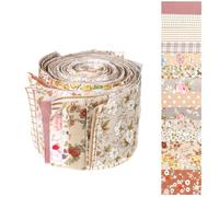 42Pcs Jelly Roll Fabric Strips Soft Cotton Quilting Fabric 2.5 x 20 Inch Pre-Cut Cotton Strips Bundles for Quilting Crafting and Sewing