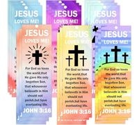 42Pcs Jesus Loves Me Bookmarks Christian Bookmark with Bible Verse