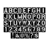 42pcs Letter Stencils, 4 Inch Reusable Plastic Letter Number Template Alphabet Stencil Craft Stencils for Painting DIY Art Projects Decoration Wall Art Drawing Lettering Aids-7.6 * 10CM