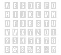 42pcs Letter Stencils for Painting Set, 3 Inch Reusable Letter Stencils Template Alphabet Numbers and Symbols for Painting On Wood Canvas Rock Sign Wall Art Fabric Signage