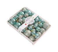 42Pcs Plastics Christmas Ball Ornaments Set for Tree Cake Tabletop Holiday Party Decorations Decorative Holiday Ornament Set