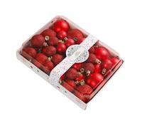 42Pcs Plastics Christmas Ball Ornaments Set for Tree Cake Tabletop Holiday Party Decorations Decorative Holiday Ornament Set
