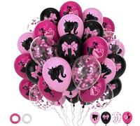 42Pcs Princess Latex Balloons, Pink Girl Birthday Balloons, Colour Cartoon Theme Latex Balloons for Kids, Kids Birthday Party Balloon Set, Girls Decorations for Party Supplies