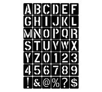 42PCS Reusable Washable Letter Number Stencils Environment-Friendly PP Art Craft Templates for Painting On Wood Scrapbooking Fabric Wall Door Decor Home Sign