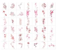 42sheets Personalized Half-Sleeve Red Butterfly, Rose, Flower, Lotus, Collarbone, And Arm Tattoo Stickers