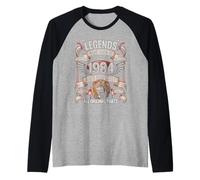 42th Birthday Legends were Born in 1984 Gifts for Men Women Raglan Baseball Tee