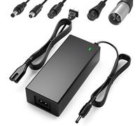 42V 2A Battery Charger Universal 5 Plugs Power Supply Adapter for 36V Lithium Battery, DC Plug with 8mm 3 Prong /12mm 3 Prong /8mm RCA/3-Pin Male XLR Connector, Power Adaptor Supply Cord