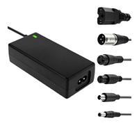42V Charging Adapter, 2A Electric Vehicle Charger with Multiple DC Connectors, Compatible with Xiaomi Scooter, Hoverboard, Unicycle, 4.5 x 1.3 x 2.2 in Recharger, 3.3 ft Cable, US Connector, Black