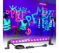 42W LED Black Light Bar, 36 LEDs Blacklight Flood Light with Plug and Switch, Light Up 24x24ft Area, Glow Lights for Party, Halloween, Bedroom, Stage Lighting, Fluorescent Poster
