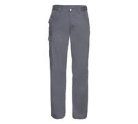 (42W x Long, Convoy Grey) Russell Workwear Mens Polycotton Twill Trouser / Pants (Long)