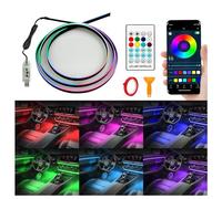 43.3" Acrylic Interior LED Strip Light with Wireless APP, Dreamcolor Chasing, USB RGB Car Ambient Lighting Kit, Music Sync Dynamic Start Scan