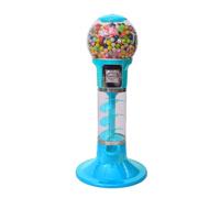 43.31In High Commercial Gumball & Candy Vending Machine - Red Twirling Candy Dispenser, Big Spiral Gumball Bank for $1 Coins Only, Holds 300 Capsule Toys, Ideal for Kids blue 1.1 M/43.3IN