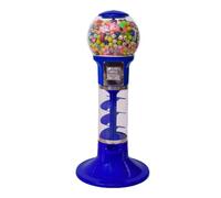 43.31In High Commercial Gumball & Candy Vending Machine - Red Twirling Candy Dispenser, Big Spiral Gumball Bank for $1 Coins Only, Holds 300 Capsule Toys, Ideal for Kids Deep Blue 1.3M/51.2IN