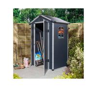 Rowlinson Airevale 4X3 Apex Plastic Shed - Dark Grey, Grey