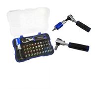 43 in Ratchet Screwdriver Bit Set Hex Torx Cross Flat Pozi Tamper Bits Kit Chrome Vanadium Steel for Electronic Electrical Repair