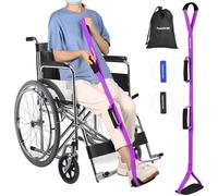 43 Inch Long Leg Lifter Strap with Padded Handgrips and Foot Loop,Rigid Leg Lifter for Hip&Knee Replacement Surgery Recovery,Mobility Aids Foot Lifter Easily Get in and Out of Bed,Car,Wheelchair