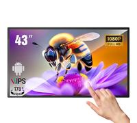 43 inch Touch Screen Digital Signage 2K Industrial Monter Digital Calendar Wall -Plug & Play Auto Play, Smart Split Screen Play, 7/24 Timer Switch, CMS Management , HD-MI/USB/WiFi/Android System