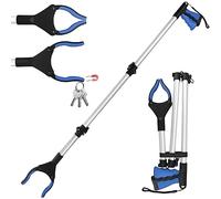 43'' Litter Pickers, Grabber Stick with Magnet, Grabber for Disabled, Extra Long Foldable Litter Pickers for Adults, 108CM Pick Up Stick Grabber with 360° Rotating Jaws Reaching Aids