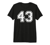 43 Number Forty-Three Team Sports Grunge Varsity Matching Premium T-Shirt