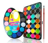 43 Pack Water Colour Paints Sets Kids, Watercolour Palettes with Paintbrush, Travel watercolour Set for Artists, Painting Kit Art Supplies, Non-Toxic Water Colours for Painting Lover Kids 3+ Years