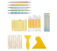 43 PCS Air Dry Clay Tools, Clay Modelling Tools, Modelling Clay Tools Sculpting Air Drying Clay Ball Stylus Dotting Tools Ceramic Tools Pottery Carving Tool for Engraving Embossing Shaping
