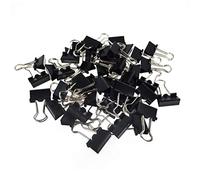 43 pcs Binder Clips, Black Metal Paper Clips, 25mm Sizes Foldback Clips Clamp Binder Clips for Office Home Supplies