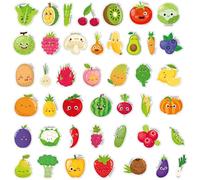 43 Pcs Kids Fridge Magnets, Cute Fruit and Vegetable Educational Magnets for Toddlers, Magnetic Board Letters & Food Learning Games, Early Learning Gift for Boys Girls Whiteboard Play