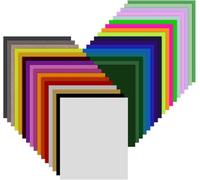 43 Sheets 10" x 12" Iron on Vinyl Iron on Vinyl for T-Shirt - Assorted 32 Colors for Cricut and Silhouette Cameo or Heat Press