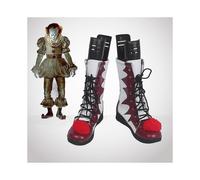 (43) Stephen King"s It Pennywise Shoes Mask Cosplay Scary Clown Boots Men Custom Halloween Christmas Cos Accessories Party Use Z