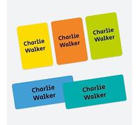 43 x Mixed Pack Personalised Stick On Waterproof Name Labels - Boy's Bright Mix