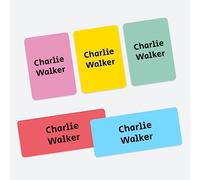 43 x Mixed Pack Personalised Stick On Waterproof Name Labels - Girl's Bright Mix