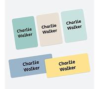 43 x Mixed Pack Personalised Stick On Waterproof Name Labels - Pastel Green Mix
