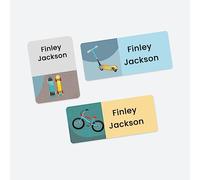 43 x Mixed Pack Personalised Stick On Waterproof Name Labels - Skate Park