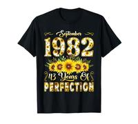 43 Year Old September 1982 Sunflower 43rd Birthday Women T-Shirt