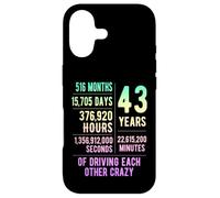 43 Years Married Funny 43rd Wedding Anniversary Case for iPhone 17